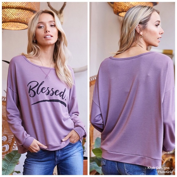 🛍LAST 1! Super Soft Graphic “Blessed” Sweatshirt! - Picture 3 of 3